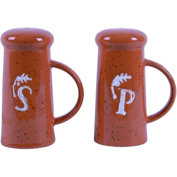 Transpac Stoneware Harvest Salt & Pepper Shaker Set - Picture 1 of 1